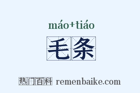 毛条是什么意思的图片